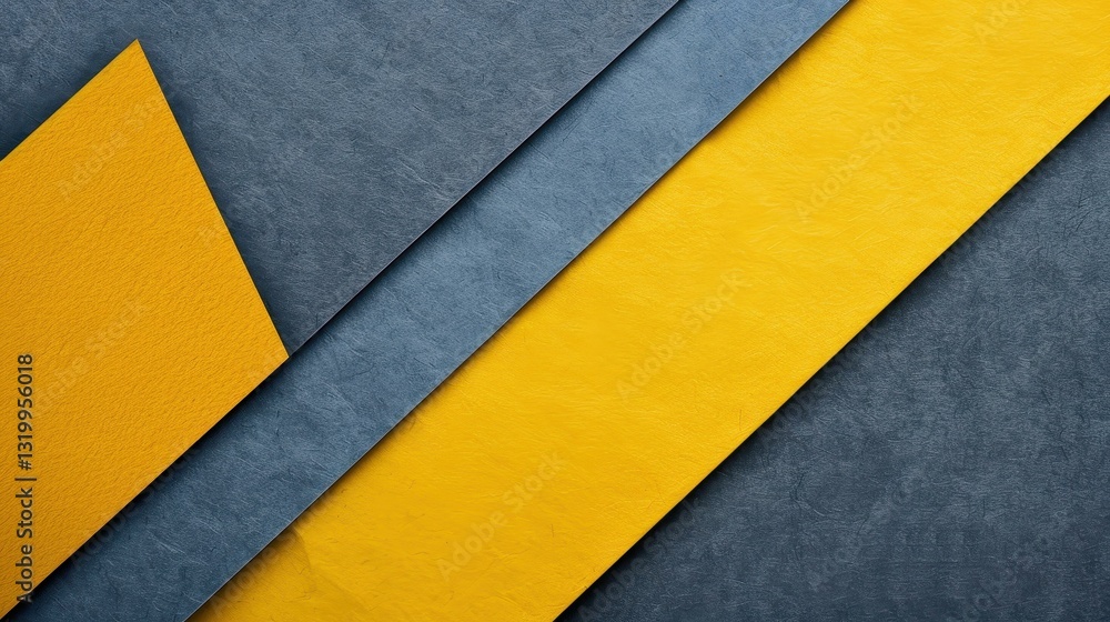 Aufkleber elegant abstract paper texture featuring minimal geometric shapes in a soft palette of yellow and gr