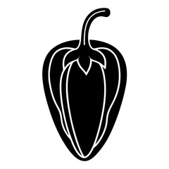 Vector Habanero Illustration - Cartoon, Clipart, and Line Art Design with White Background, High-quality vector habanero design in cartoon, clipart, and line art styles with a white background
