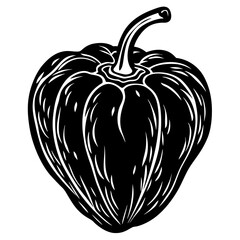 Vector Habanero Illustration - Cartoon, Clipart, and Line Art Design with White Background, High-quality vector habanero design in cartoon, clipart, and line art styles with a white background