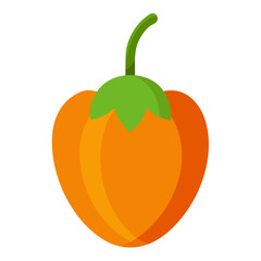 Vector Habanero Illustration - Cartoon, Clipart, and Line Art Design with White Background, High-quality vector habanero design in cartoon, clipart, and line art styles with a white background