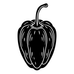 Vector Habanero Illustration - Cartoon, Clipart, and Line Art Design with White Background, High-quality vector habanero design in cartoon, clipart, and line art styles with a white background