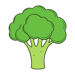 Broccoli Vector Silhouette Illustration - Clipart, Line Art, and Cartoon Design, Vector Broccoli silhouette design for clipart, cartoons, line art, and digital products