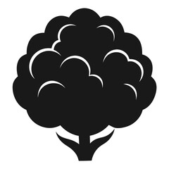 Cauliflower Vector Silhouette with White Background - Cartoon Clipart & Line Art Design, Cauliflower vector silhouette with white background, ideal for digital product designs