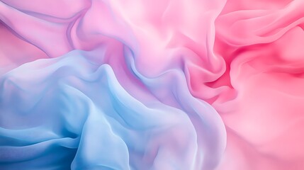 Obraz premium Pink and blue themed wallpaper soft folded design, abstract background design
