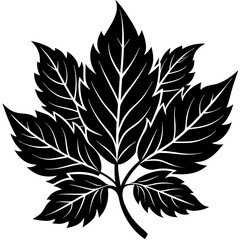 Leafy Green Vector Silhouette with White Background – Cartoons, Clipart, Line Art Design, Vector leafy green silhouette design, perfect for nature-themed digital products and illustrations