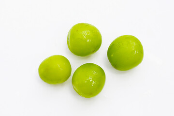 Shine muscat grape on white background.