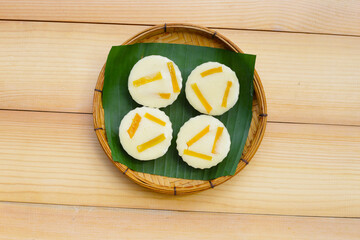 Egg custard with pumpkin dessert