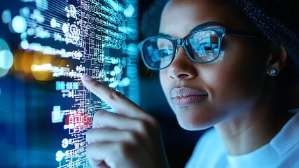 A group of women mathematicians working together in a contemporary office setting. - Powered by Adobe