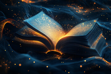 Enchanted Book Radiating Light and Magic