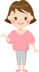 女性　かわいい　おしゃれ　ピンク　全身　動画　案内