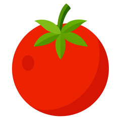 Vector Tomato Illustration with White Background – Clipart, Cartoons, Line Art Design,  Create a vibrant tomato vector illustration for your projects with a white background