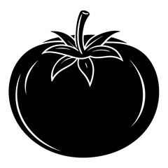 Vector Tomato Illustration with White Background – Clipart, Cartoons, Line Art Design,  Create a vibrant tomato vector illustration for your projects with a white background