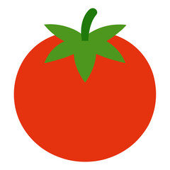 Vector Tomato Illustration with White Background – Clipart, Cartoons, Line Art Design,  Create a vibrant tomato vector illustration for your projects with a white background