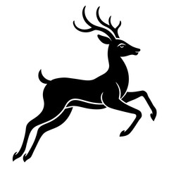 eer Reindeer Vector Illustration with White Background - Cartoons, Clipart & Line Art Design, Creative reindeer vector illustration with a white background, perfect for digital designs. 