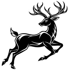 eer Reindeer Vector Illustration with White Background - Cartoons, Clipart & Line Art Design, Creative reindeer vector illustration with a white background, perfect for digital designs. 