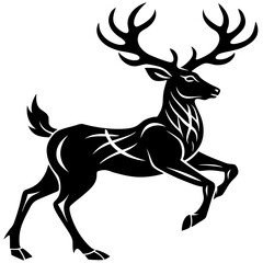 eer Reindeer Vector Illustration with White Background - Cartoons, Clipart & Line Art Design, Creative reindeer vector illustration with a white background, perfect for digital designs. 