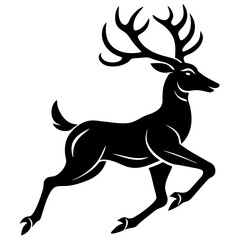 eer Reindeer Vector Illustration with White Background - Cartoons, Clipart & Line Art Design, Creative reindeer vector illustration with a white background, perfect for digital designs. 