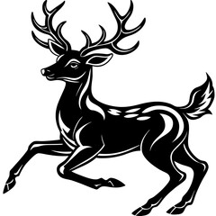 eer Reindeer Vector Illustration with White Background - Cartoons, Clipart & Line Art Design, Creative reindeer vector illustration with a white background, perfect for digital designs. 