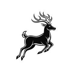 eer Reindeer Vector Illustration with White Background - Cartoons, Clipart & Line Art Design, Creative reindeer vector illustration with a white background, perfect for digital designs. 