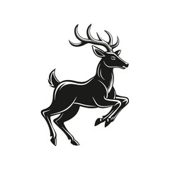 eer Reindeer Vector Illustration with White Background - Cartoons, Clipart & Line Art Design, Creative reindeer vector illustration with a white background, perfect for digital designs. 