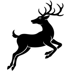 eer Reindeer Vector Illustration with White Background - Cartoons, Clipart & Line Art Design, Creative reindeer vector illustration with a white background, perfect for digital designs. 