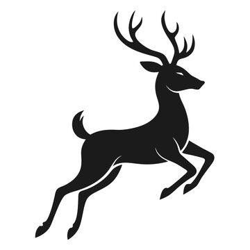 eer Reindeer Vector Illustration with White Background - Cartoons, Clipart & Line Art Design, Creative reindeer vector illustration with a white background, perfect for digital designs. 