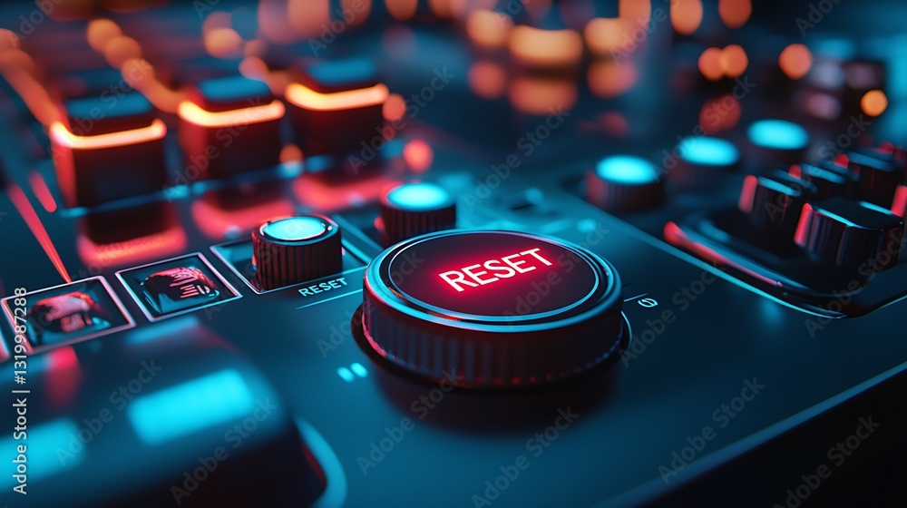 Poster Reset Button Illuminated Control Panel Technology