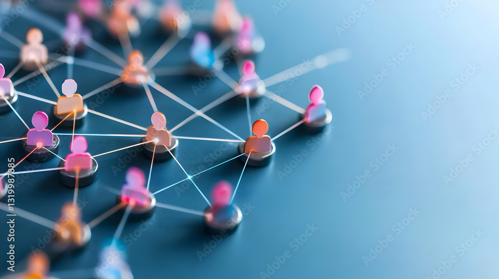 Poster a diverse network of interconnected individuals symbolizing global communication and collaboration i