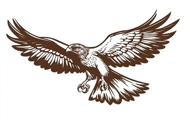 Obraz premium A majestic falcon swooping through the air captures the essence of freedom and grace ideal for nature enthusiasts wildlife conservation campaigns and educational materials about avian species