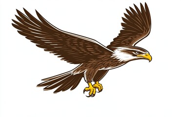 Obraz premium A majestic falcon swooping through the air showcasing its powerful wings and keen eyesight perfect for use in wildlife documentaries educational materials and nature themed projects