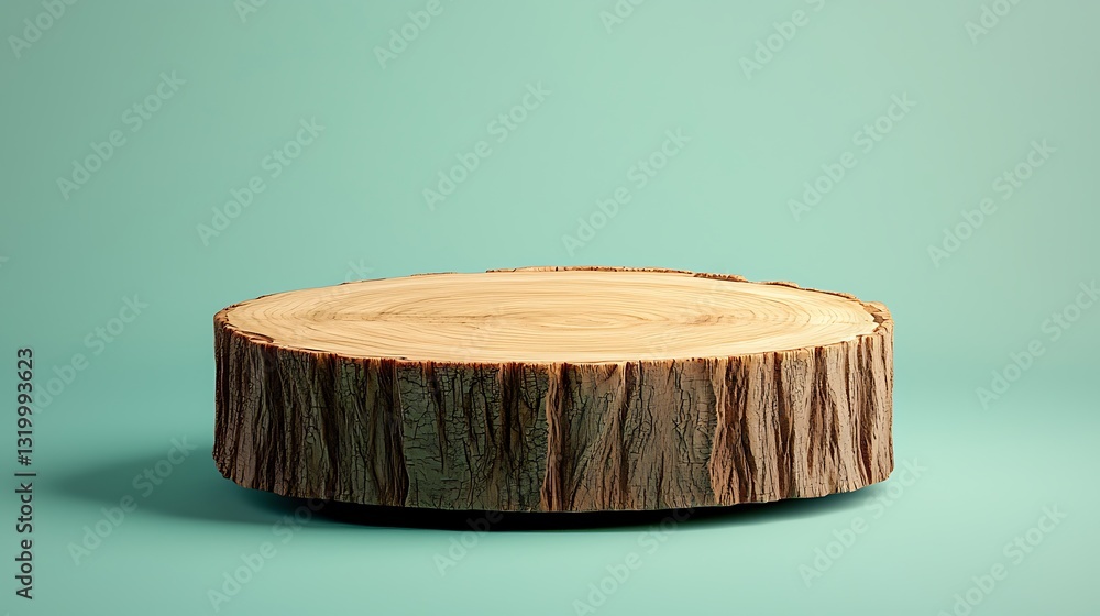 Poster rustic wooden log slice product display
