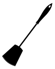 solid spatula silhouette with transparent background