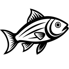 Fish and Seafood Flat Icons for Food Apps and Websites - Vector, Cartoon, Clipart, Line Art, Flat vector icons of fish and seafood for food apps, websites, and digital food design