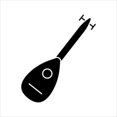 lute Icon. Symbol isolated white background. vector illustration. color editable.