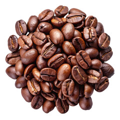 Fototapeta premium coffee beans on white