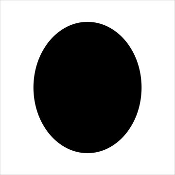 oval shape  Icon. Symbol isolated white background. vector illustration. color editable.