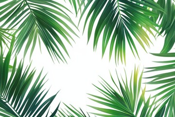 Fototapeta premium Seamless tropical palm leaves pattern for summer decor