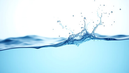 Obraz premium Pure Water Splash in Motion – High-Resolution Wave Photography