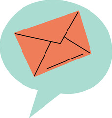 Envelope Icon in Speech Bubble