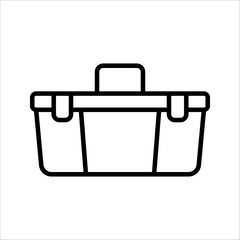 Toolbox Icon Symbol isolated white background. vector illustration. color editable.