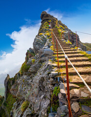 Beautiful view of Pico do Arieiro on Madeira island, Portugal