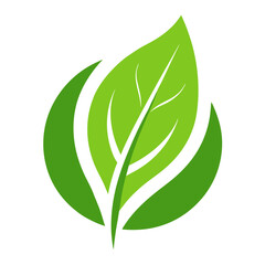 Green Leaf Ecology Nature Element Vector Icon, Leaf Icon, Green Nature Design Clipart, Green leaf ecology nature vector icon for eco-friendly designs, perfect for cartoons and clipart.