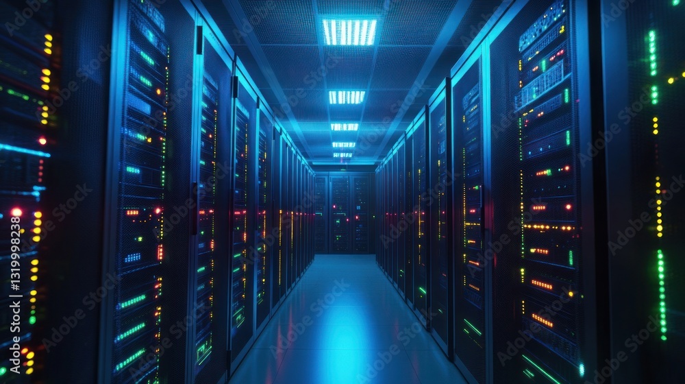 Poster deep dive into the digital core: exploring the enigmatic world of server rooms