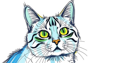 Fototapeta premium cat with blue eyes