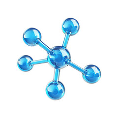 scientific 3d model of a hydrogen molecule
