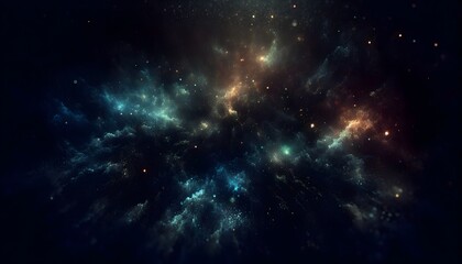 Naklejka premium Dark abstract textured background with vibrant blue and green glow, futuristic style.