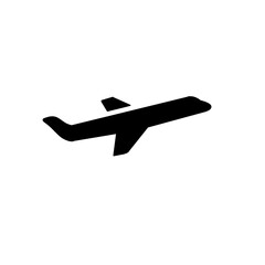 Obraz premium Airplane silhouette icon