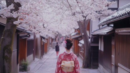 walking in kyoto, GEnerated AI