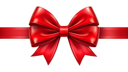 Fototapeta premium red ribbon bow