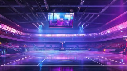Basketball Court with Cyberpunk Anime Gladiator Event in Futuristic Style --ar 16:9 --v 6.1 Job ID: 865e11e7-ecc4-42ba-bdaa-02ec1c679750